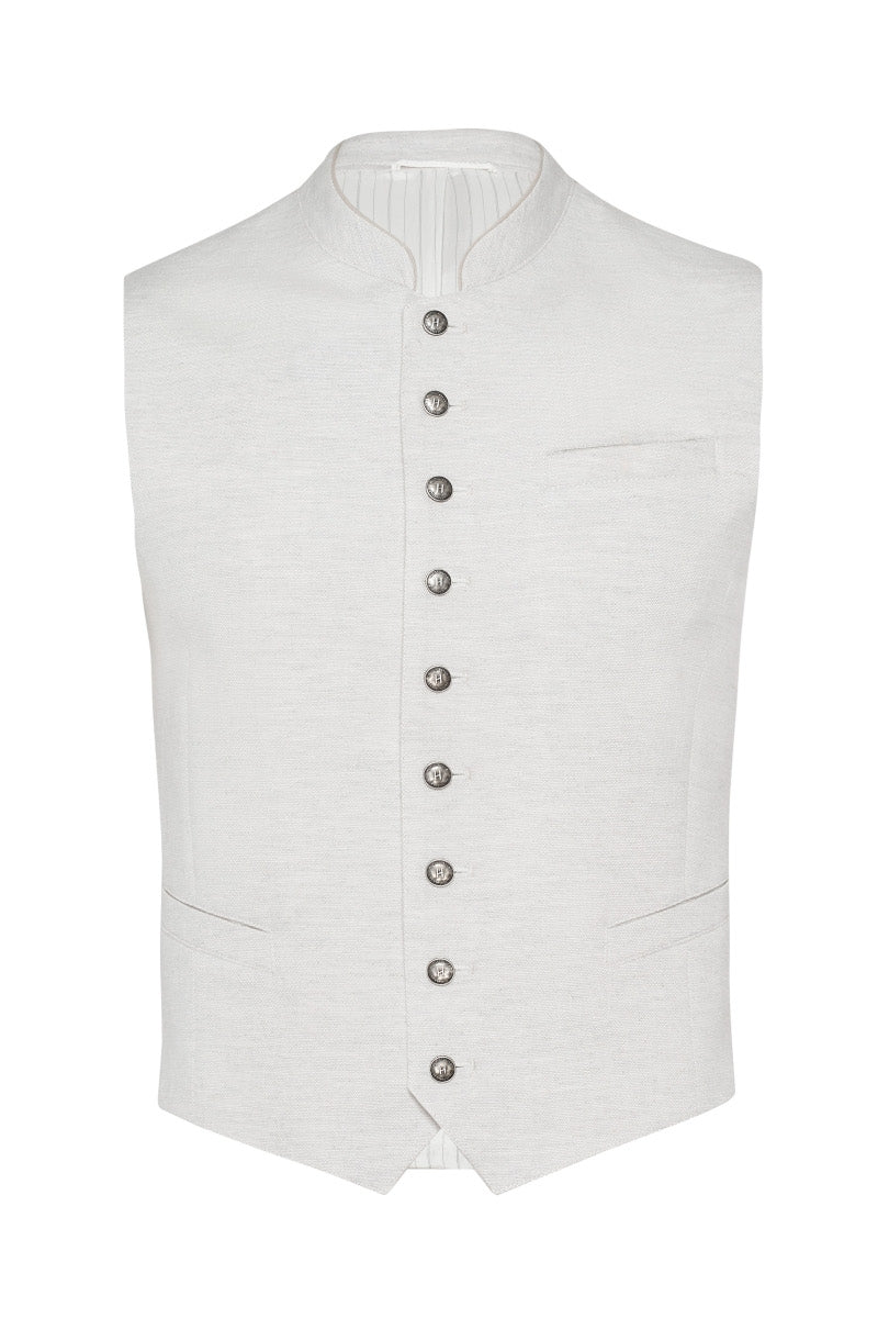 Heimatglück 'Philipp' Linen-Blend Vest in Cream