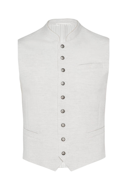 Heimatglück 'Philipp' Linen-Blend Vest in Cream